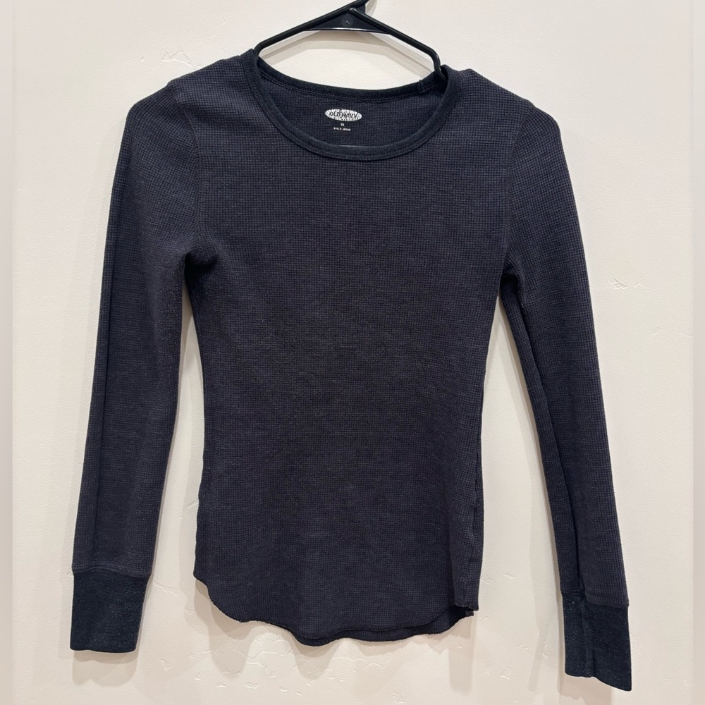 Charcoal waffle knit thermal